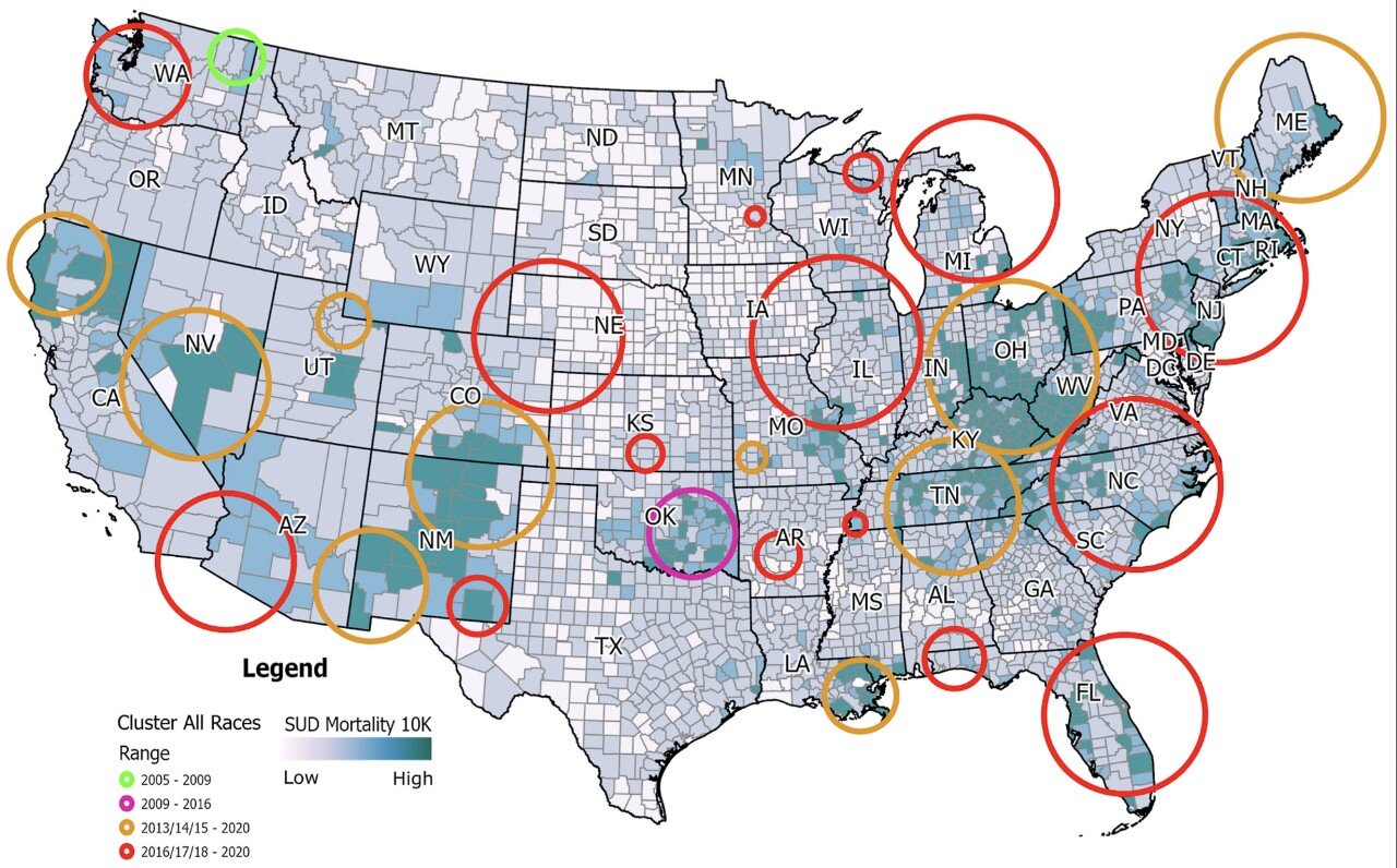 Épicentre de américains d'épidémie opioïde passe du nord-ouest à l'est avec des préférences de médicament