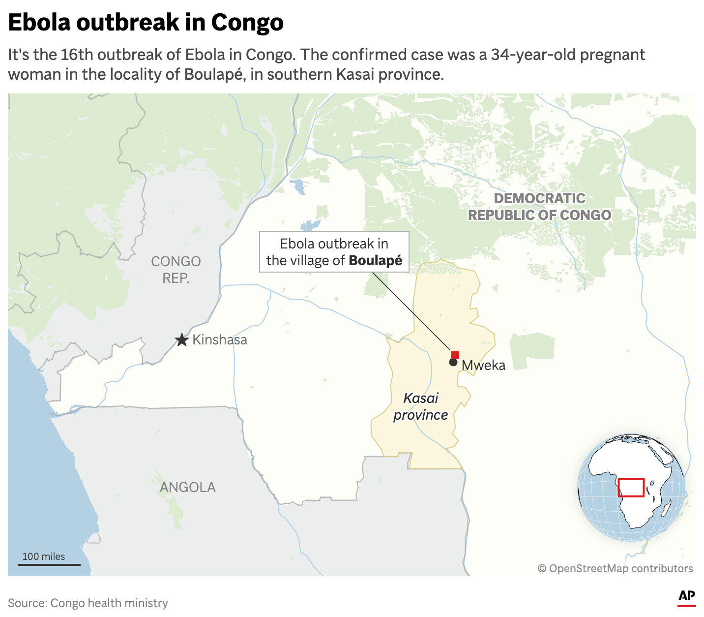Le vaccin Ebola atteint l'épicentre de l'épidémie de Congo alors que les officiels se déroulent pour contenir une propagation
