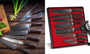Coffret de couteaux asiatiques avec aiguiseur pour seulement 99,99 euros