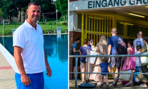 La piscine extérieure n&rsquo;accepte que les enfants de moins de 16 ans munis d&rsquo;un badge : c&rsquo;est une bonne chose !